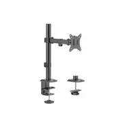 Brateck Single-Monitor Steel Articulating Monitor Mount Fit Most 17'-32' Monitor Up to 9KG VESA 75x75,100x100 (Black) (LS)