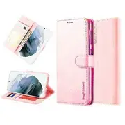 For Samsung Galaxy S22+ /S22 Plus SupRShield Wallet Leather Card Holder Flip Protective Shockproof Magnetic Case Cover (Rose Gold)