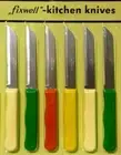 FIXWELL Stainless Steel Knife Set Multi-purpose Usage Assorted Color Set 6 Pcs