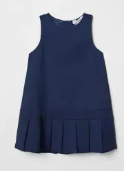 NEW H&M Blue school uniform jumper, Sleeveless, Lined, Back Zipper, Size 6-7 Yrs