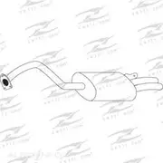 Redback Mufflers Bolt-On to suit Mitsubishi HJ Galant RM 5Dr Htk 2.0L V6 DOHC 6A12 6Cyl 4 93 94 95 96 - M5606