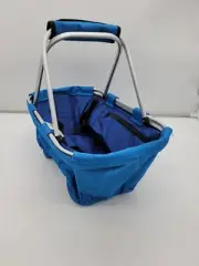 Collapsible multi purpose Use Folding Basket Storage Blue Metal