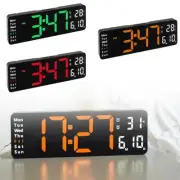LED Digital Wall Clock Temperature Date Display Alarm Clock Home Decoration 13