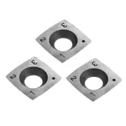 3pcs 15mm Square Straight Carbide Cutters with 2" Edge Radius Cutter Knives