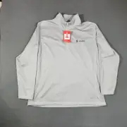 The North Face NWT Mens Tech 1/4 Zip Fleece Pullover Sweater Jacket 2XL Gray