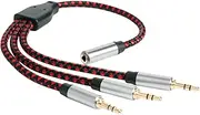 Vaguelly One Female to Three Male Microphone Splitter Cord for Portable Devices Lightweight and Durable Easy to Use Compatible with and More