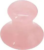 GANAZONO Mushroom Shape Rose Quartz Tool for and Skin Brightening Portable Facial Massager for Home and Spa Use Comfortable Grip for Wrinkle Reduction