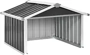 Robotic Lawn Mower Garage 92x97x63 cm Outdoor Portable Storage Shed Shelter, Galvanised Steel Anthracite