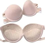 [ANMUR] Strapless Silicone Bras for Women Small Breast Push Up Invisible Bra Backless Tube Top with Underwire (Color : Skin, Size : 85/38A)