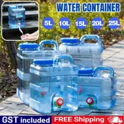 5L - 25L Portable Camping Water Container With Tap/Extension Tube/Cleaning Tool