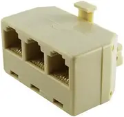 Brightium Triple DH Telephone Jack 39.017/6/4/BT BL Quick Connect, Ideal for Telephone Installations and Signal Amplification