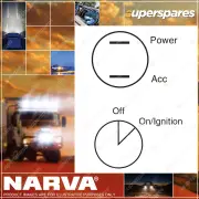 Narva Off/On Heavy Duty Ignition Switch Metal with push on terminals