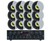 Weconic 8" Cafe Ceiling Speaker Package with Bluetooth Amplifier 176C+6xLGC83