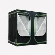 Glasshaus Grow Tent Kits Size I: 200x200x200cm Real 1680D Oxford Hydroponic Indoor System