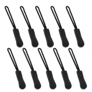 Tojwi Zipper Pulls 10pcs Black Nylon Cord Zipper Pulls Fits/Zipper Fixer with