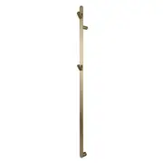 AGUZZO EZY FIT Heated Towel Rail - Single Vertical Flat Tube - 2 Hooks - (H1500mm) - PVD Brushed Brass