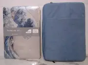 Japanese Wave 4 In 1 Case Protector w Padded Zip Blue Bag (For Air 13" A1932 )