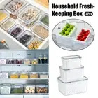 3PCS Food Storage Containers Set Microwave Fridge Safe Plastic Fresh Keeping Box