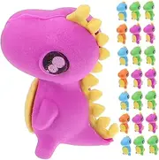 jojofuny 24Pcs Cute Dinosaur Erasers Small Bulk for School Supplies Adorable Mini Pencil Erasers for Fun Decorative Parties