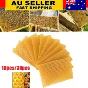 10/30x Honeycomb Foundation Bee Hive Wax Frame Waxing Beekeeping Equipment Sheet