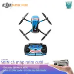 MAVIC MINI 的車身貼紙 + 笑臉鯊魚圖案控制 (鯊魚藍色)