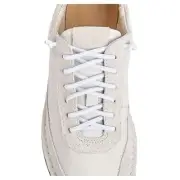 2 Pair Elastic No Tie Shoe Laces Tieless Shoelaces for Sneakers 2 Pair White