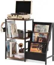 Record Player Stand with Vinyl Storage 3-Tier Turntable Stand Vinyl Record Holde