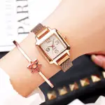 WOMEN MAGNET BUCKLE WATCH LUXURY CASUAL LADIES CCQ SQUARE WA