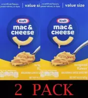 2x Kraft Original Mac & Cheese VALUE SIZE Macaroni Dinner Mix 14.5 Oz Box 2 PACK