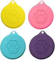 Cretty-Meet 4pcs Pet Food Can Plastic Lids Caps for Tins Universal Dog Cat Puppy Can Covers