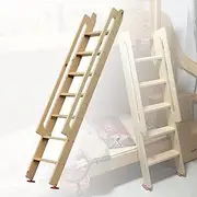 Bunk Bed Ladder Indoor Loft Bed Wooden Inclined Ladder with Safety Handrails and Non-Slip Foot Pads, Suitable for Loft Bedroom Dormitories