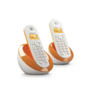 🍩甜甜價🍩MOTOROLA摩托羅拉C602橘色 DECT數位雙子機無線電話 無線電話 電話機 子母機 家用電話