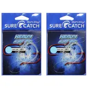 2x Surecatch Pre-Tied Heavy Surf Rig Chemical Sharpened Fishing Hook