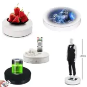 20cm Electric Turntable Photography Display Stand Remote Control Speed Direction