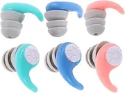 JUMPLAWN 3Pairs Swimming Concerts Reusable Noise Reduction Allergy Comfortable Fit for Enhanced Hearing Protection