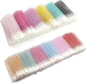HIDOSNG 500PCS Glitter Crystal Lip Brush,Wands Lip Gloss Wands Lint Free Makeup Applicator Brush Beauty Tool(mix color)