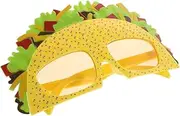 [PACKOVE] Glasses Themed Sunglasses Photo Props Sunglasses Creative Photo Accessories Carnival Eyewear Novelty Party Glasses Whimsical Sunglasses Lenses Yellow