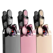 16mm 4K Super Wide Angle Macro Phone Lens 2 in 1 15X Distortionless HD Universal Clip Camera Lens Kit For iphone Android Lens