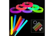 2x Mixed Colour Glow Sticks Bracelets Party Glowstick Glow in the Dark Light Toy