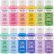 Plaid, Spring Blooms Martha Stewart Multi-Surface Satin 12 pc Paint Set
