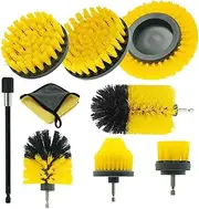 Lmyit Drill Cleaning Brush Attachment Set | Car Cleaning Drill Brush,Flexible Ergonomic Long-Reach Scrubber for Upholstery Furniture Industrial Machinery Appliance Wheel Rim Boat Window RV