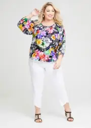 ts Taking Shape Top Size 22 Natural Vivien Boho style NWT