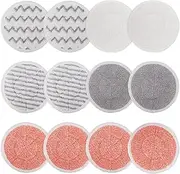 3897A Steam Mop Pads for Bissell SpinWave SmartSteam Scrubbing Steam Mop - Replacement Rotating Mop Head Fit 3897A 3712 3712W, Model No 1641112 (4+2+2+2+2