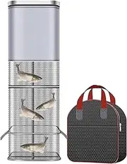 Fishing Trap | Square Crawdad Trap | Minnow Basket Guard Thickened Crawfish Net Bag for Lake Aquarium Freshwater Saltwater Crab Shrimp Turtle Beginners Daily Use