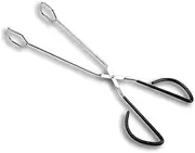 Scissor Tongs Barbecue BBQ Grill Pastry Tongs Baking Cooking Clamp Kicthen Food Scissor Tongs Stainl Steel Handles Silver One Size