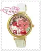 小花花日本精品♥ Hello Kitty 手錶卡通錶女錶卡通錶帶 皮革手錶 禮物 白色側姿頂頂草莓22002303