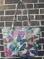 NWT $395 Brahmin Melbourne Mariposa Medium Asher Tote butterfly floral multi