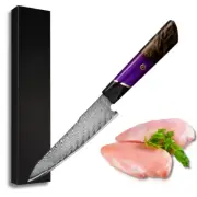 Petty Knife Japanese Chef Knife 5.0" Damascus Chef Utility Kitchen Custom Sharp
