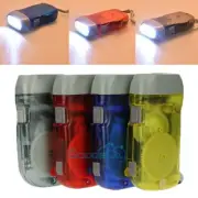 4PCS Hand Crank LED Flashlight Emergency No Battery Self Powered Charging Torch