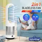 2in1 Bladeless Fan Heater Electric Oscillation Space Tower Air Cool Hot Portable